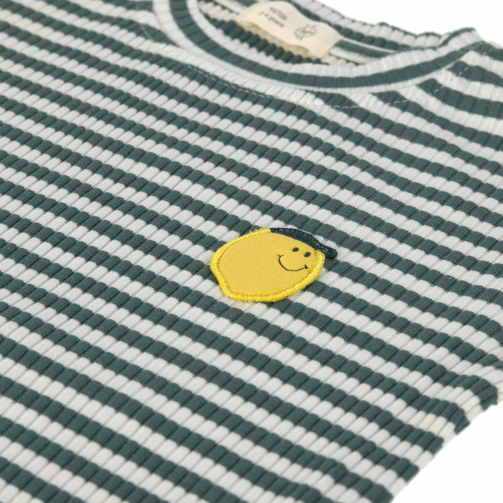 Lassig Long Sleeve Shirt Ribbed - Lemon dark green