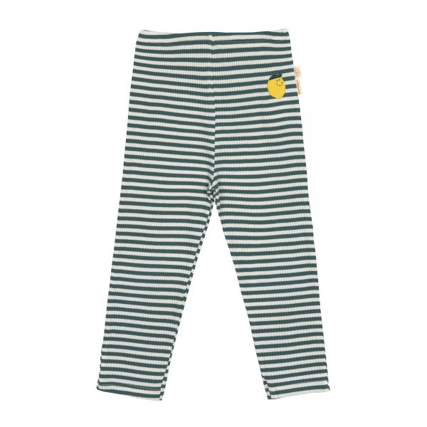 Lassig Leggings Ribbed - Lemon dark green