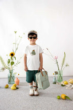 Lassig Mini Square Backpack Little Gang - light khaki