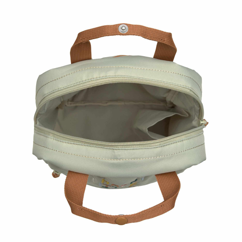 Lassig Mini Square Backpack Little Gang - light khaki