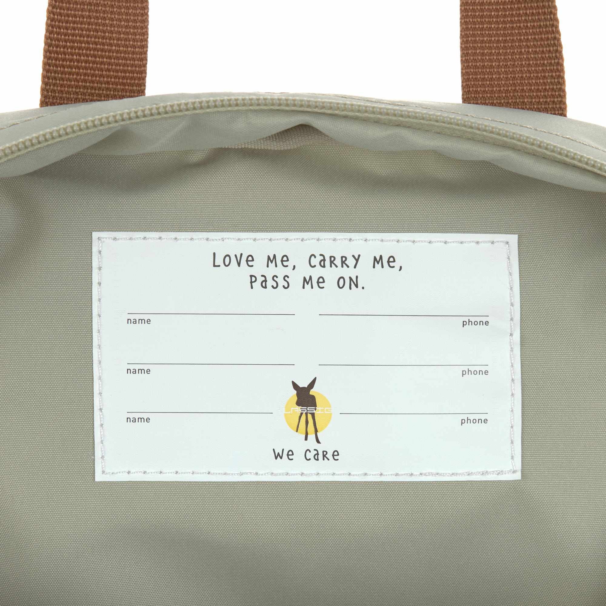 Lassig Mini Square Backpack Little Gang - light khaki