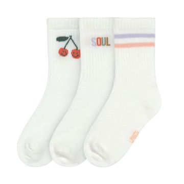 Lassig Tennis Socks 3 pcs GOTS - Cherry