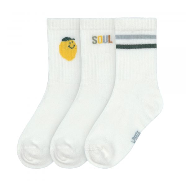 Lassig Tennis Socks 3 pcs GOTS - Lemon