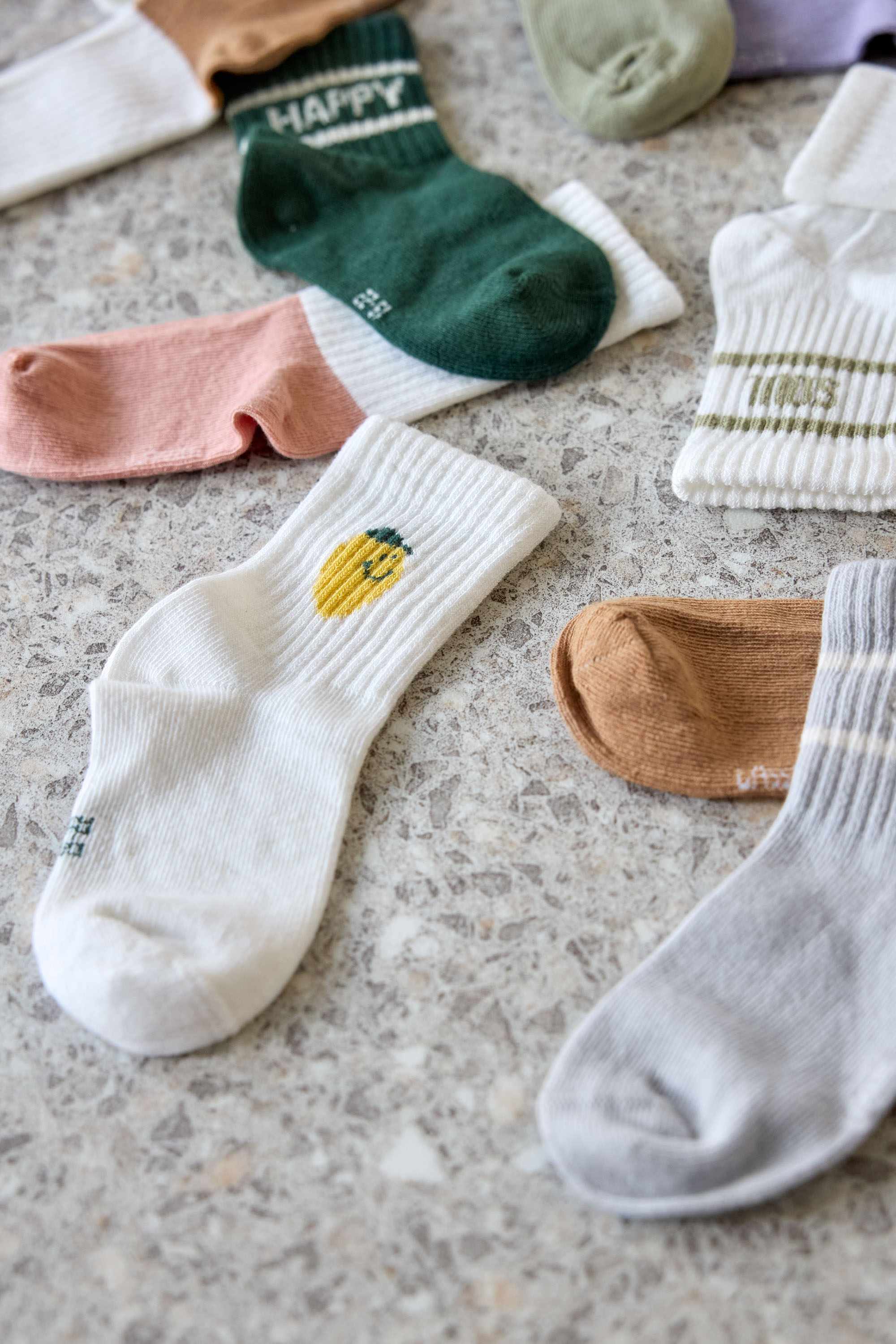 Lassig Tennis Socks 3 pcs GOTS - Lemon