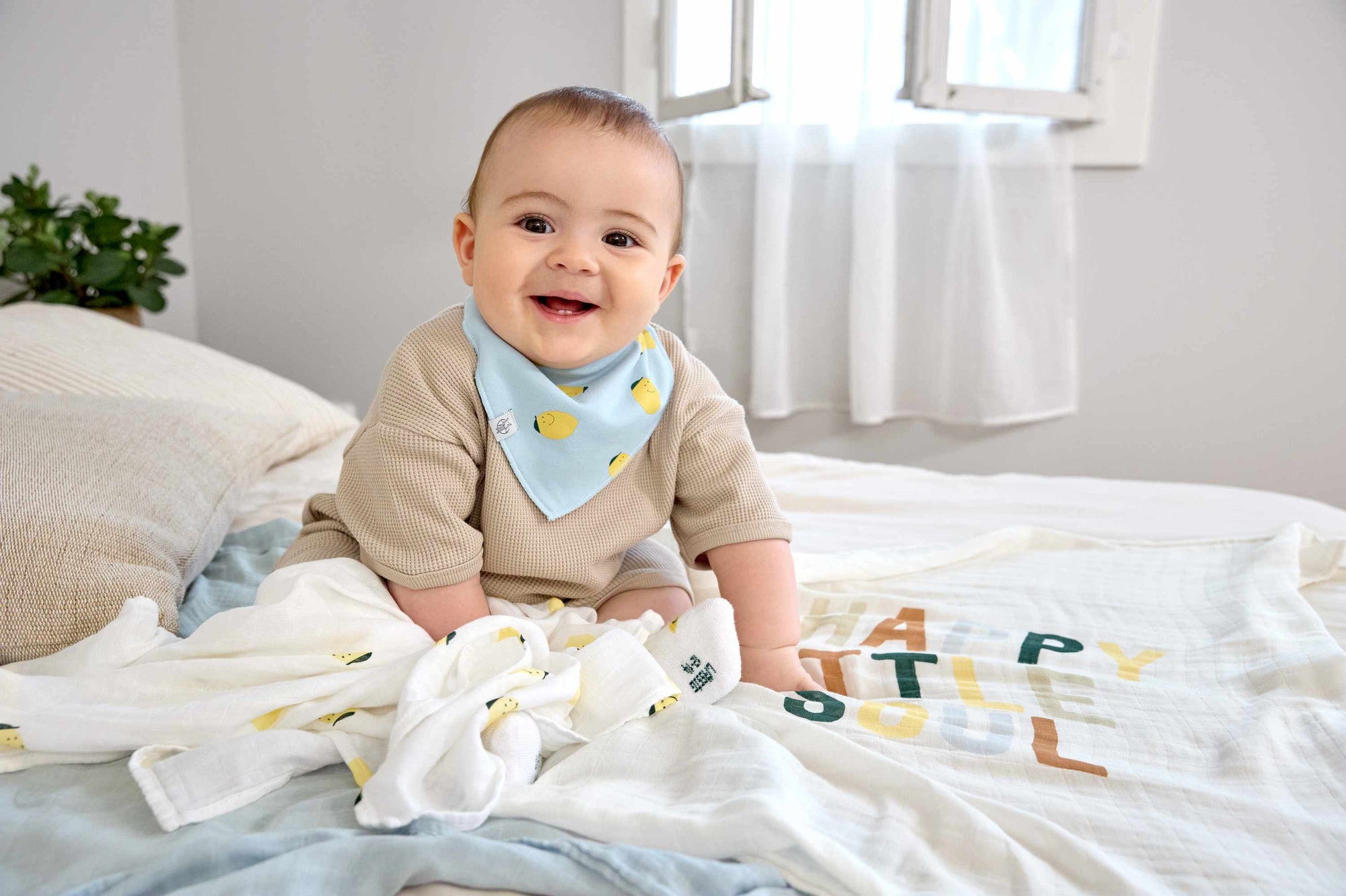 Lassig Bandana/cowl-neck 2 pcs - Happy Fruits Lemon
