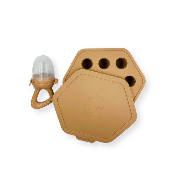 Chewies and More Fruit Pacifier Set - Camel