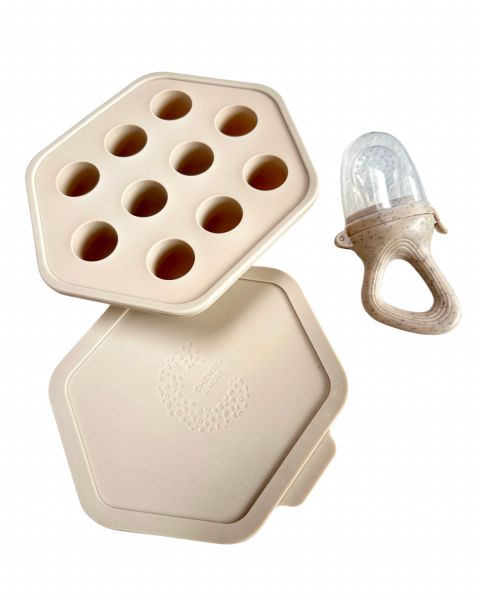 Chewies and More Fruit Pacifier Set - Beige