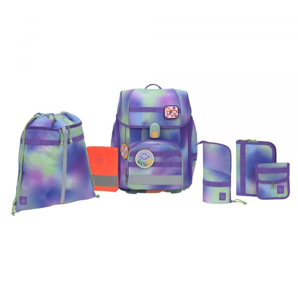 Lassig School Set Boxy Unique - gradient green/purple