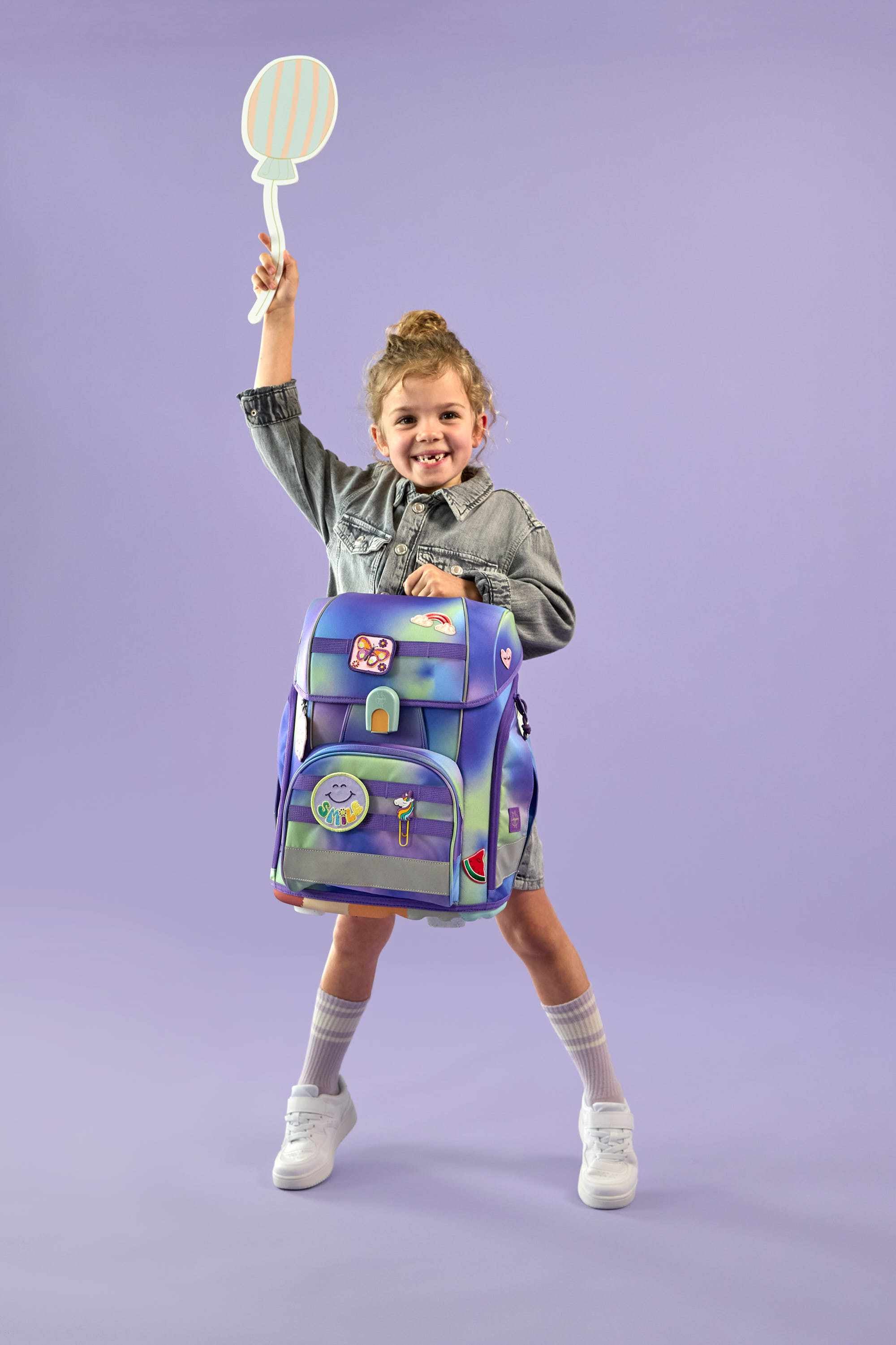 Lassig School Set Boxy Unique - gradient green/purple