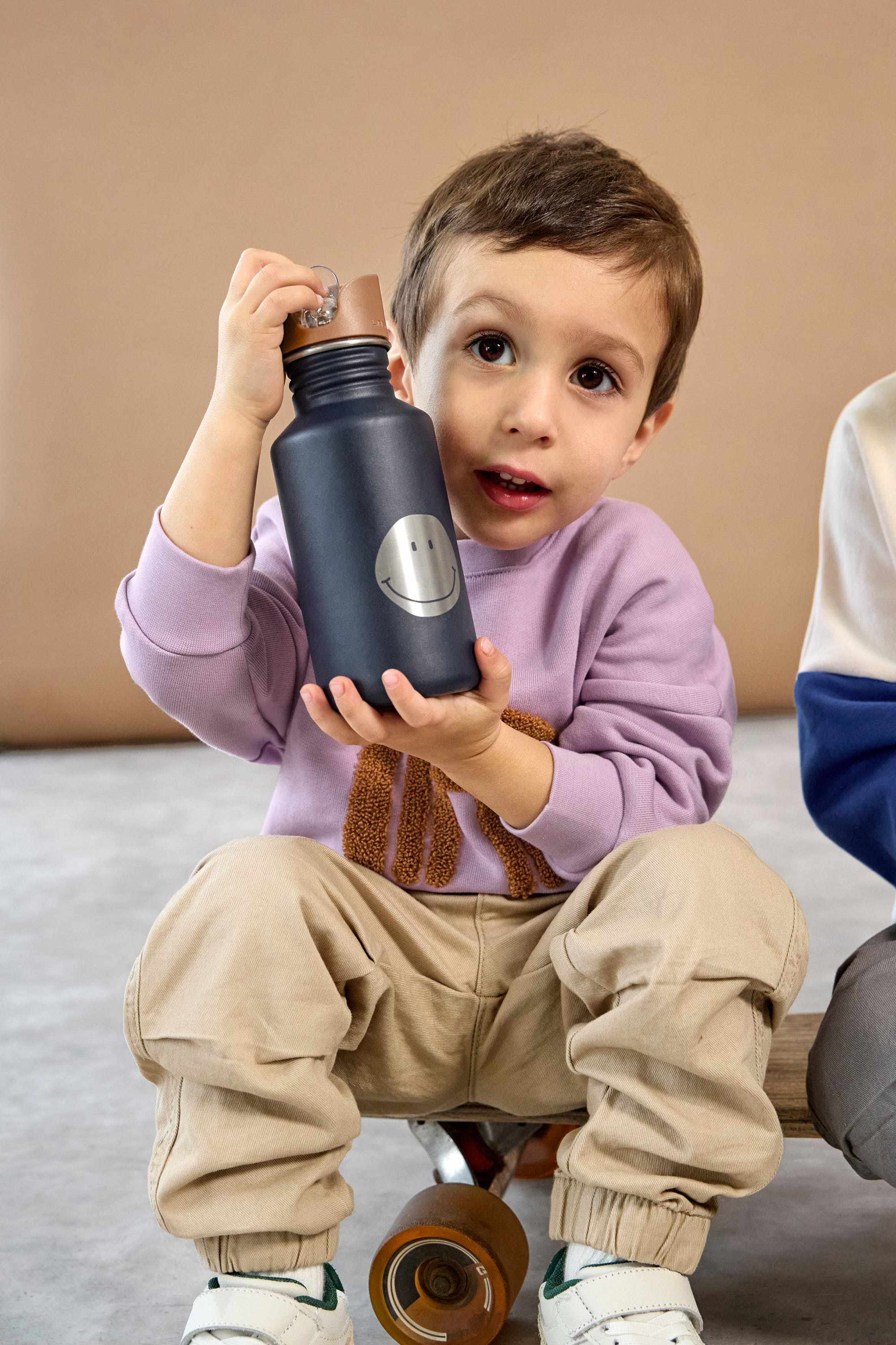 Lassig Bottle Stainless Steel Little Gang - Smile Navy