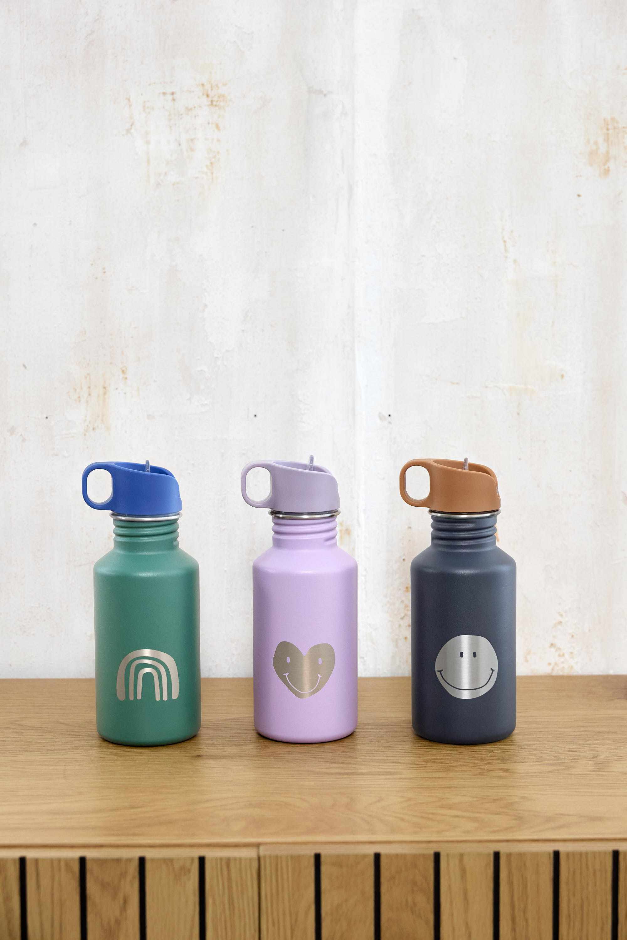 Lassig Bottle Stainless Steel Little Gang - Rainbow Green