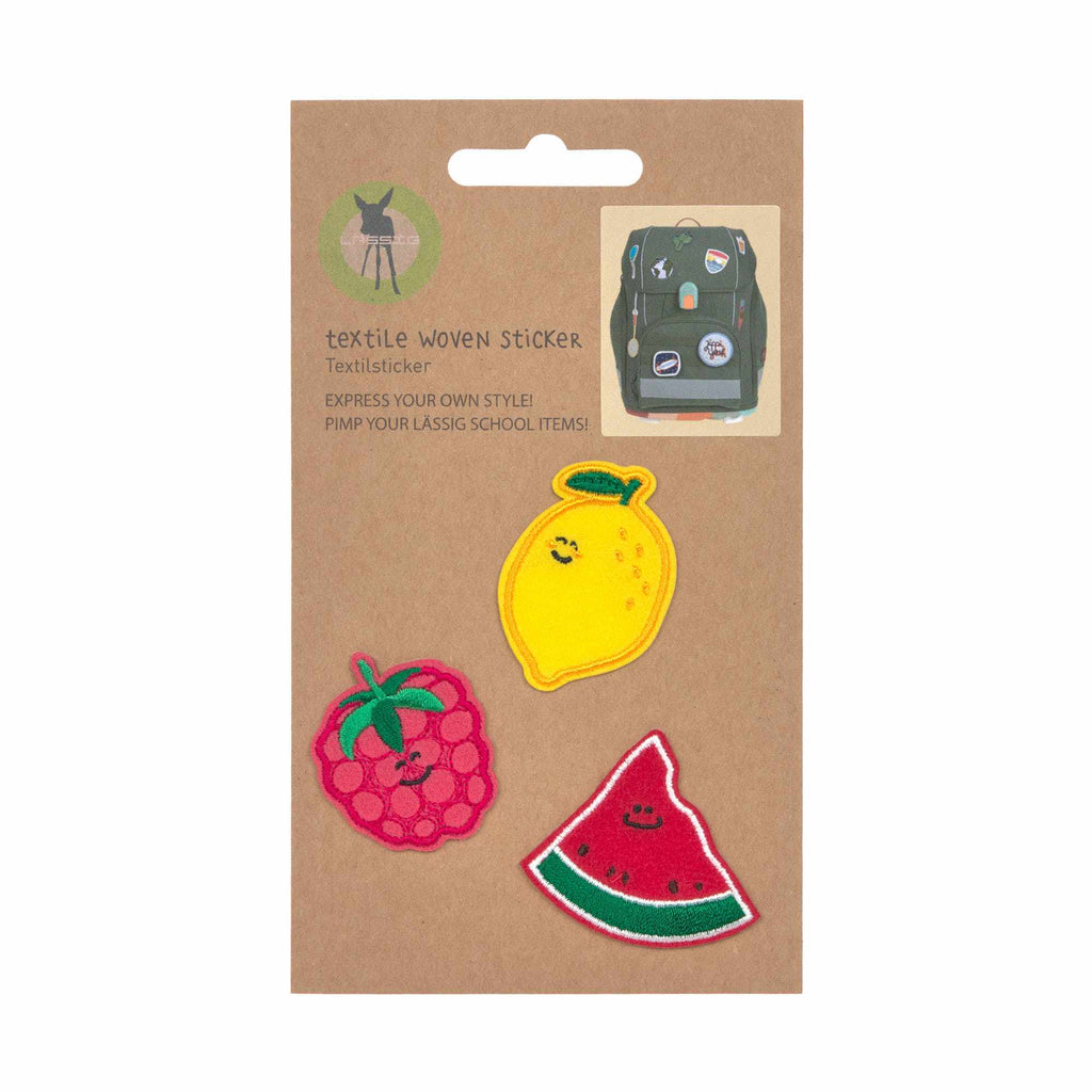 Lassig Textile Woven Sticker Stick on - Fruits