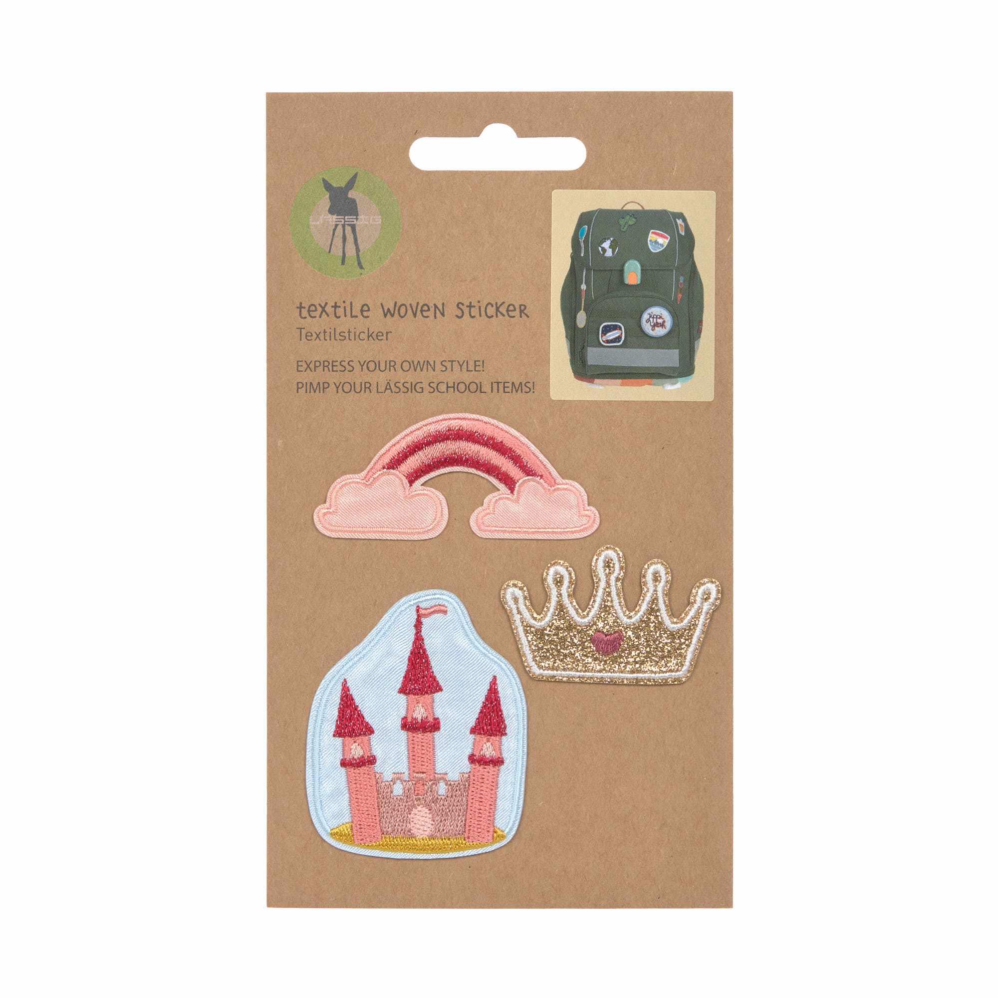 Lassig Textile Woven Sticker Stick on - Kingdom