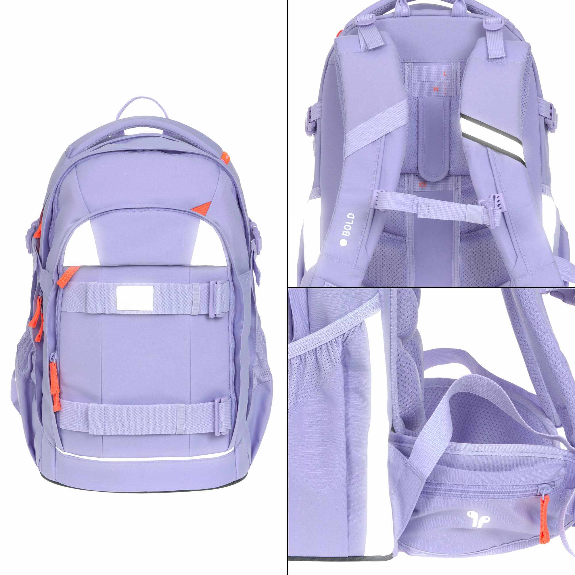 Lassig School Backpack Origin Bold - lavender