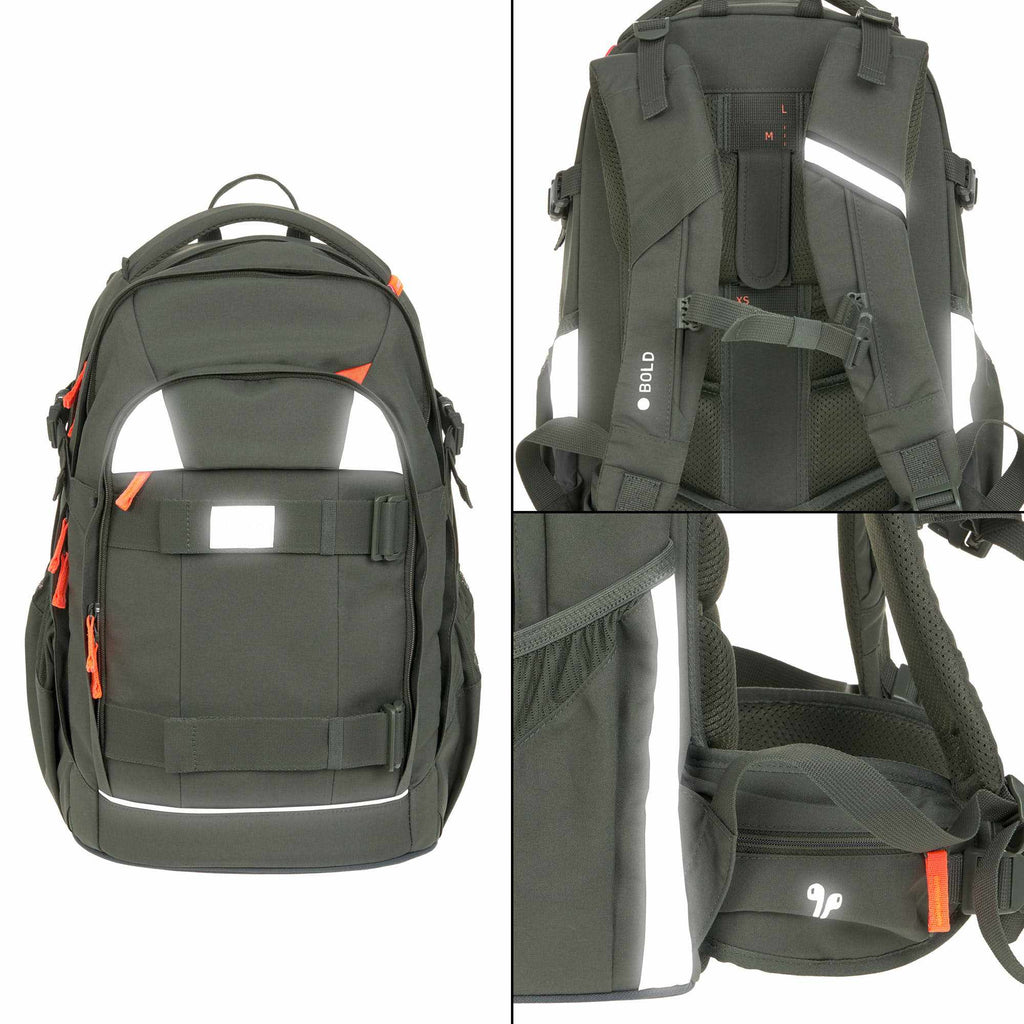Lassig School Backpack Origin Bold - Dark Olive