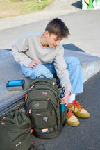 Lassig School Backpack Origin Bold - Dark Olive