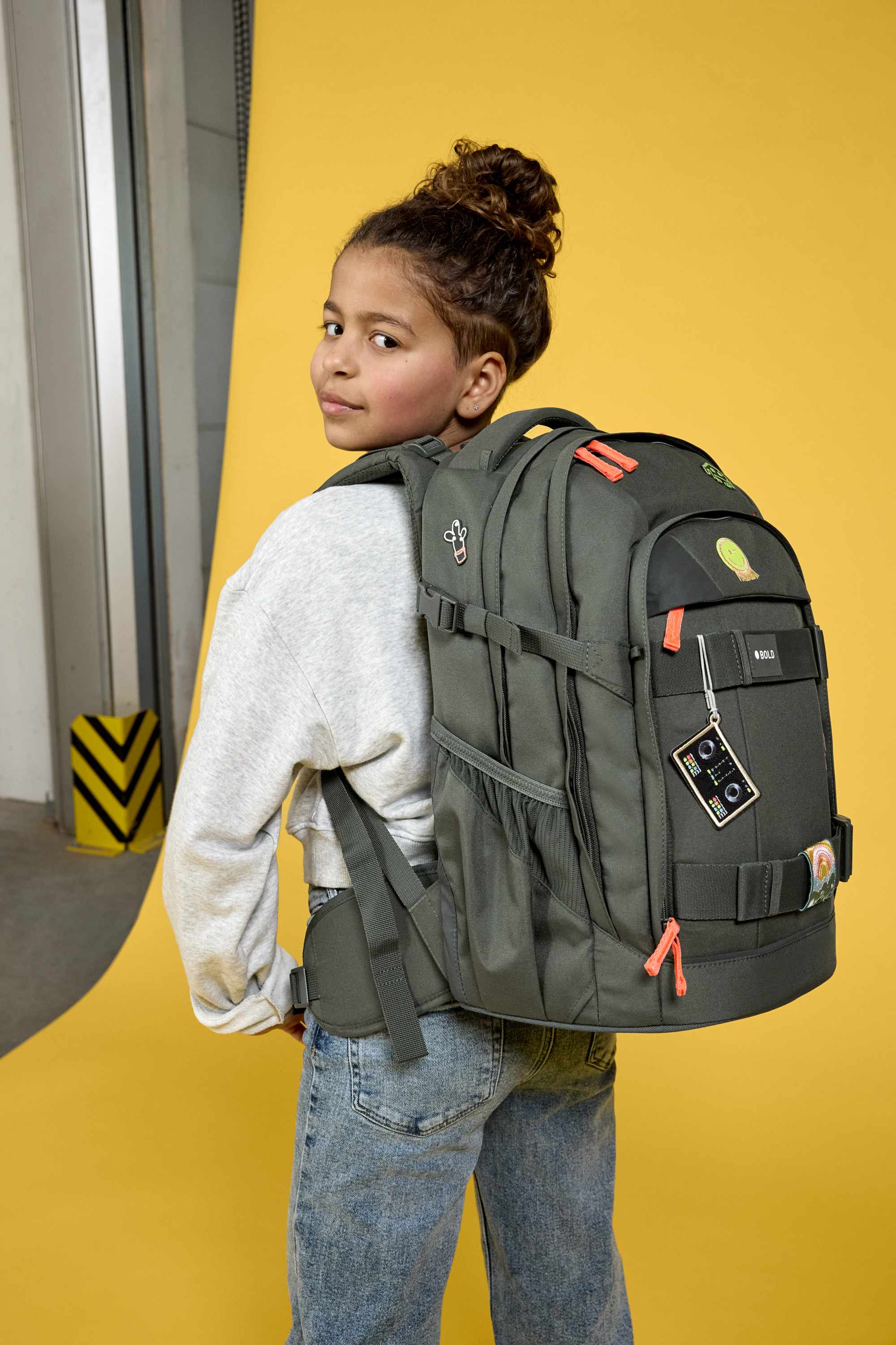 Lassig School Backpack Origin Bold - Dark Olive