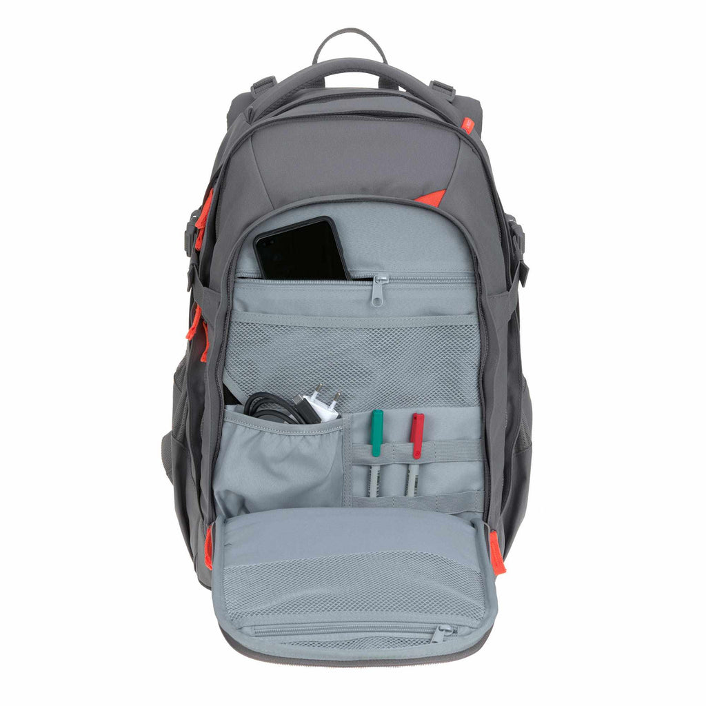 Lassig School Backpack Origin Bold - anthracite/grey