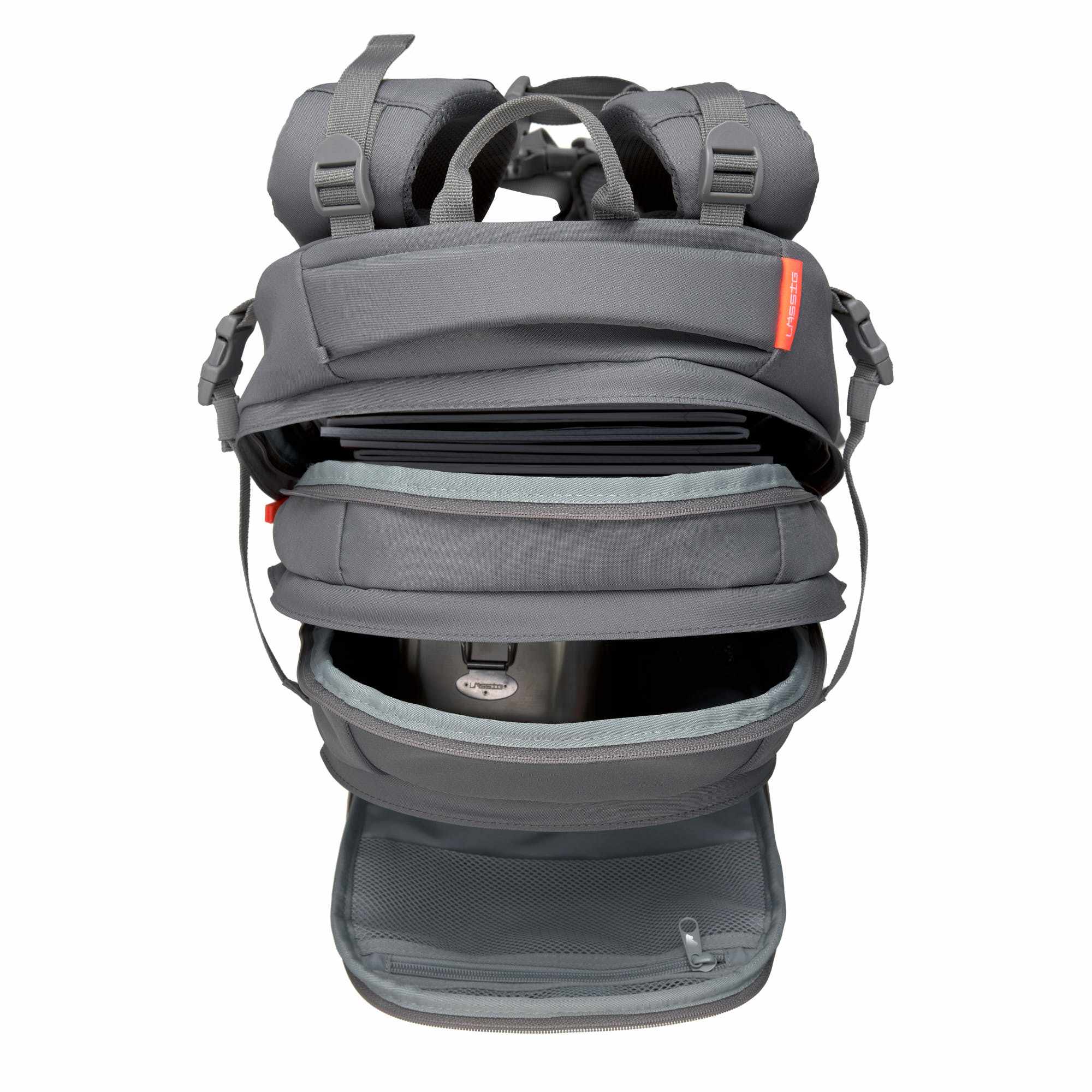 Lassig School Backpack Origin Bold - anthracite/grey