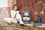 Lassig School Backpack Origin Bold - anthracite/grey