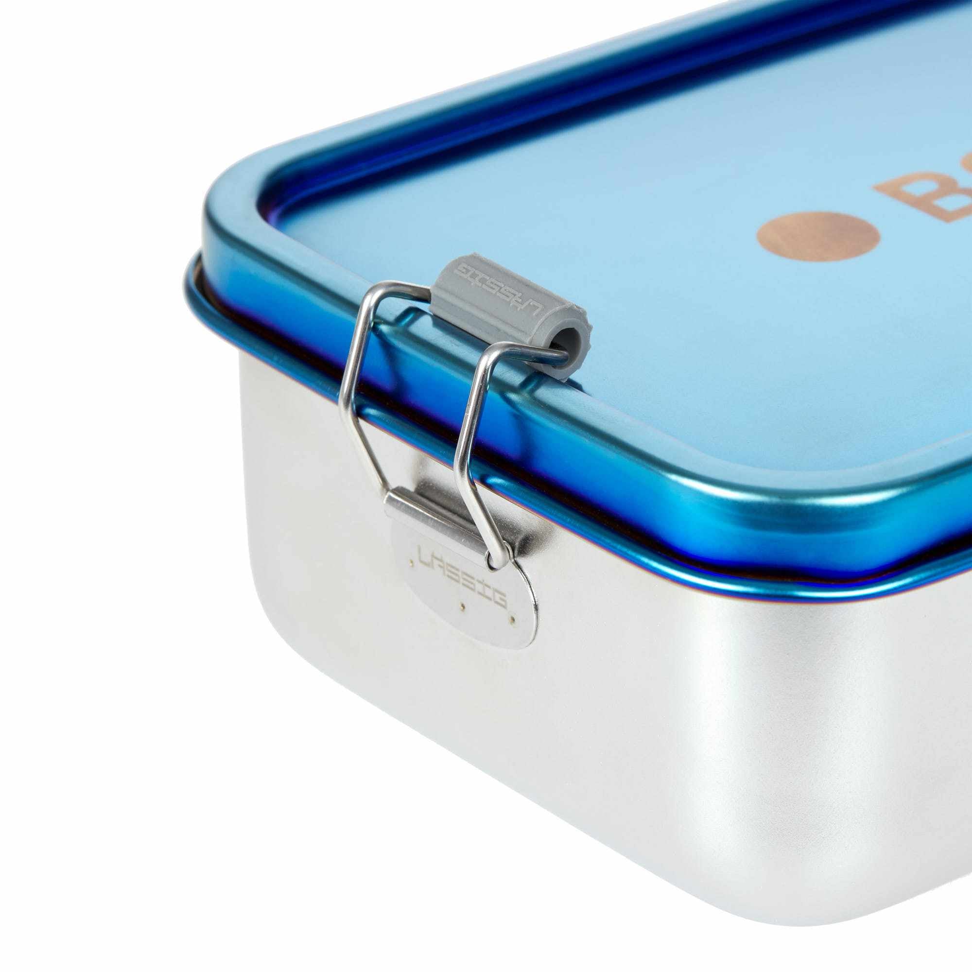 Lassig Lunchbox Stainless Steel Solid Bold - blue/purple