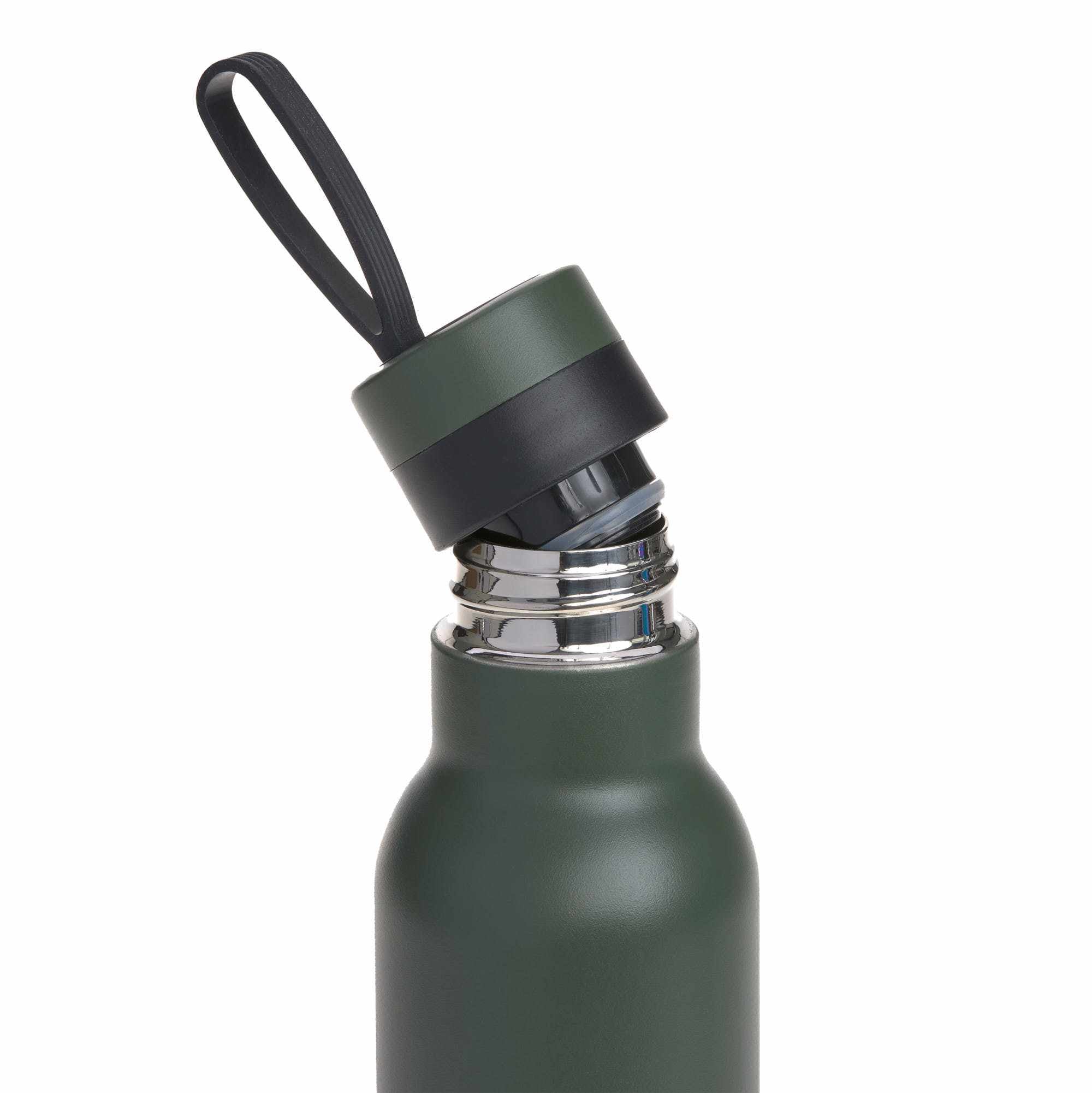 Lassig Double Walled Bottle Stainless Steel Bold - dark olive