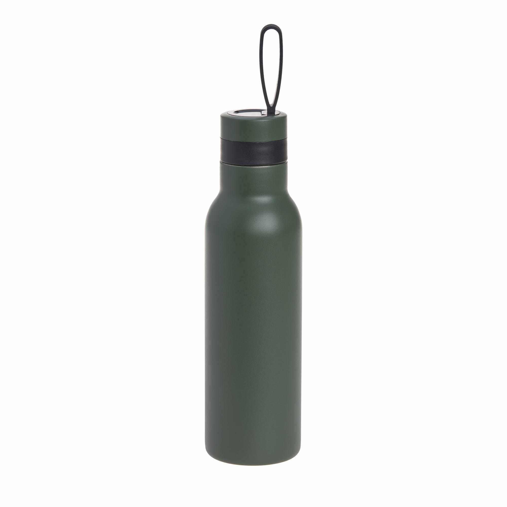 Lassig Double Walled Bottle Stainless Steel Bold - dark olive