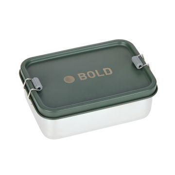 Lassig Lunchbox Stainless Steel Solid Bold - dark olive