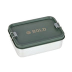 Lassig Lunchbox Stainless Steel Solid Bold - dark olive