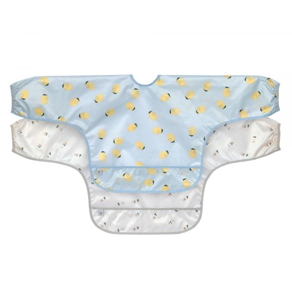 Lassig Long Sleeve Bib 2 pcs - Happy Fruits Lemon