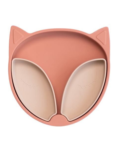 Tidy Tot Silicone Suction Plate with Pots Fox