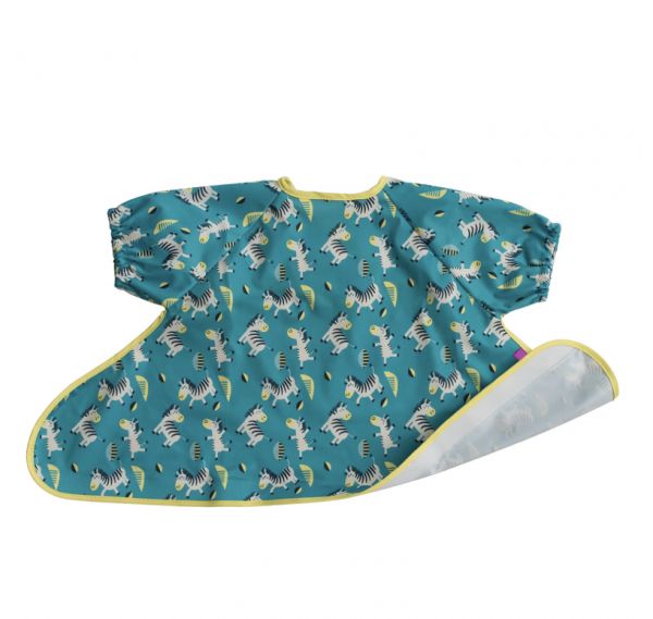 Tidy Tot Extra Bib for the Kit – Short Sleeves - Dancing Zebra