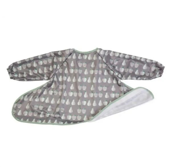 Tidy Tot Extra Bib for the Kit – Apples & Pears Dove Grey