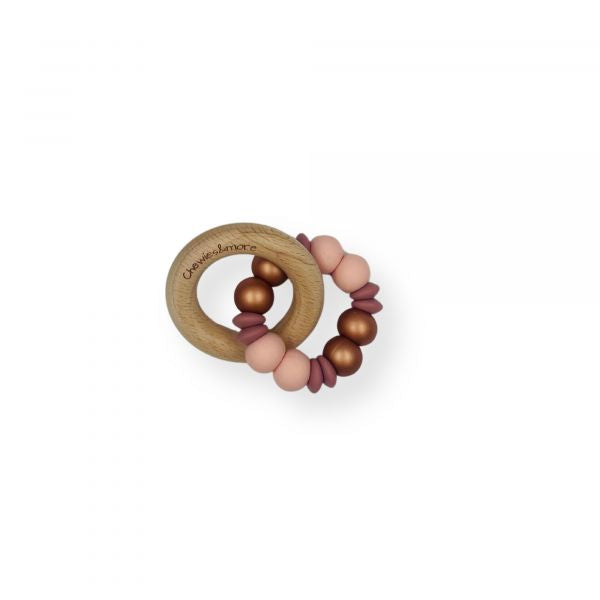 Chewies and More Lentil Rattle - Rose Gold