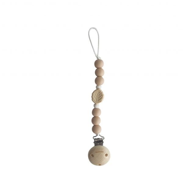 Chewies and More Chewie Clip Silicone Leaf Beads - Pale Pink