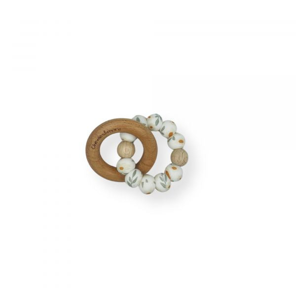 Chewies and More Basic Rattle Mini My Flower - White