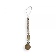 Chewies Clip Silicone Beads Mon Fleur Brown Flower Brown