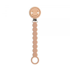 Lassig Soother Holder Wood/Silicone Tiny Smile maple