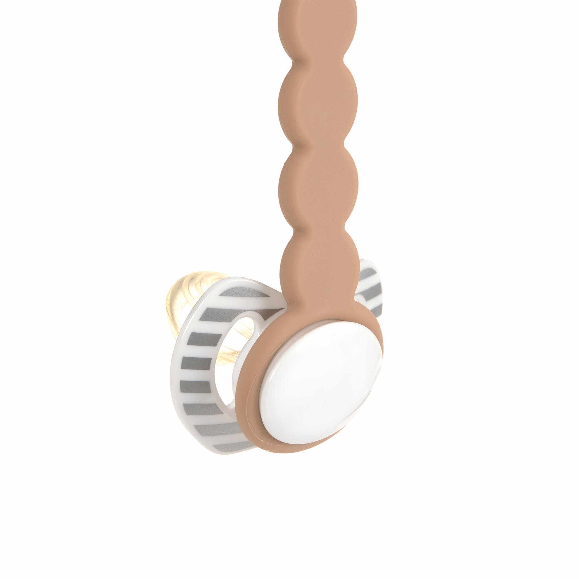 Lassig Soother Holder Wood/Silicone Tiny Smile maple