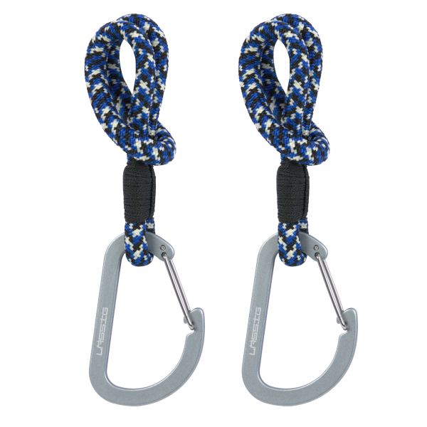 Lassig CAS MIX Stroller Hooks Cord 2 pcs black/blue/vanilla