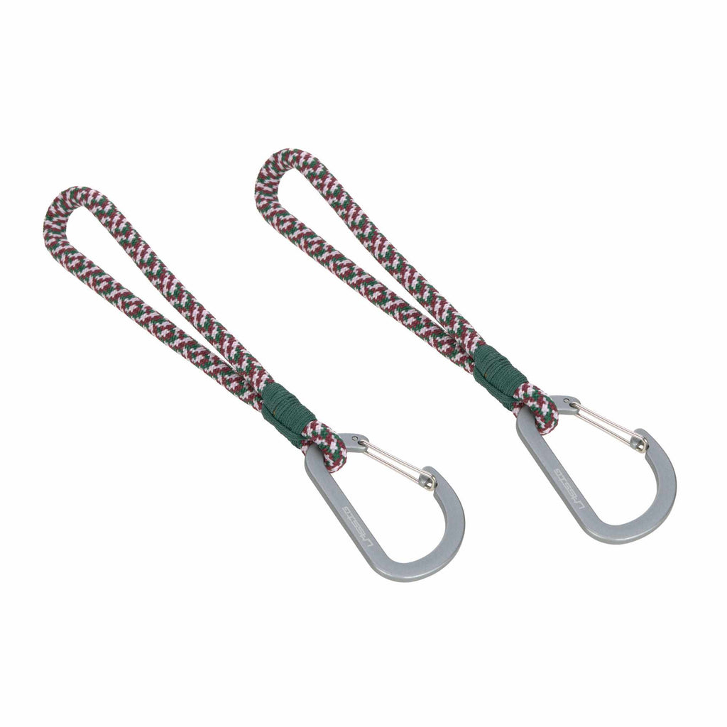 Lassig CAS MIX Stroller Hooks Cord 2 pcs green/lavender/deep red