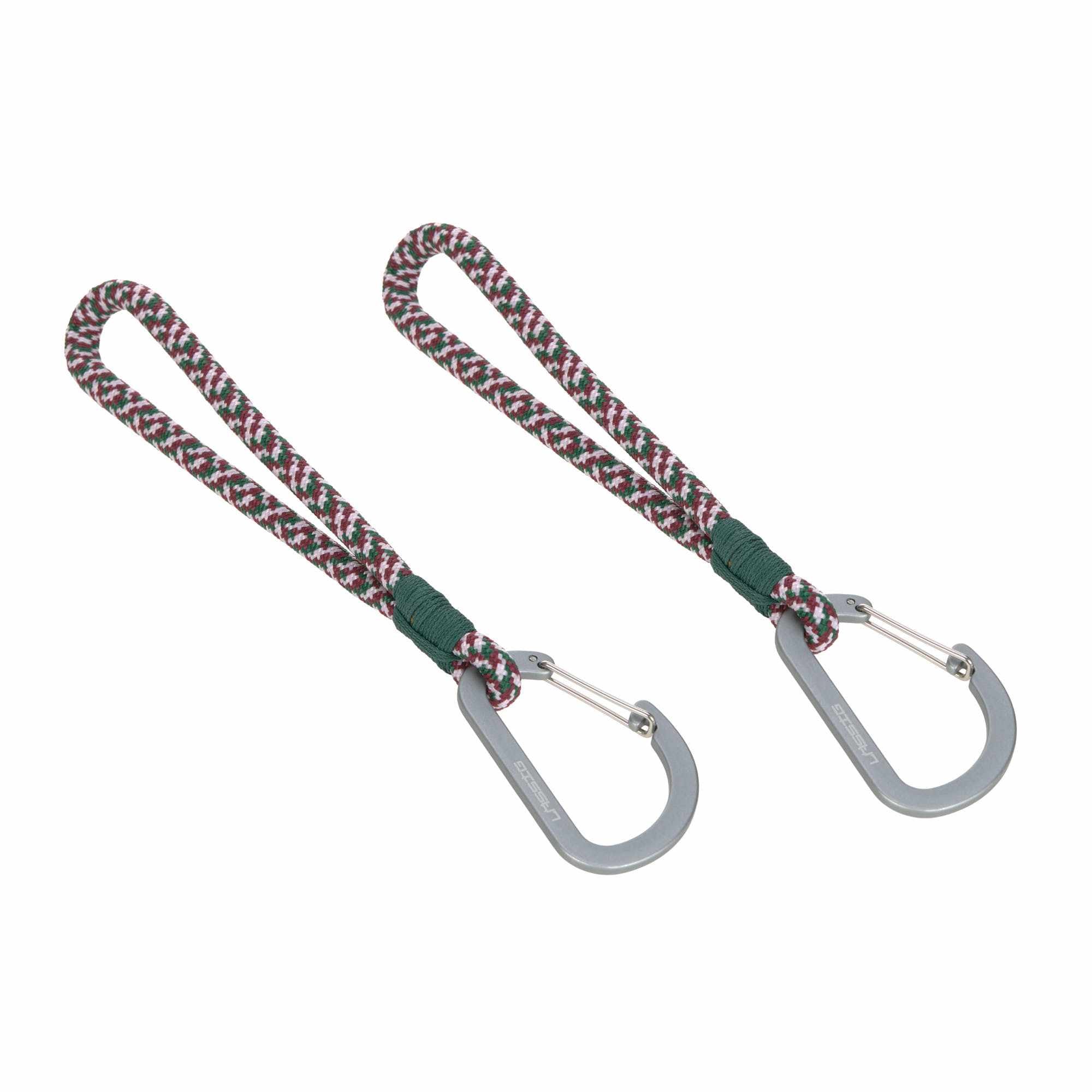 Lassig CAS MIX Stroller Hooks Cord 2 pcs green/lavender/deep red