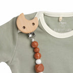 Lassig Soother Holder Wood/Silicone Little Universe - Moon rust