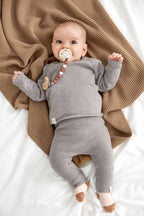 Lassig Soother Holder Wood/Silicone Little Universe - Moon rust