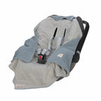 Lassig Knitted Blanket GOTS for Baby Seat, 78 x 78 cm - light blue