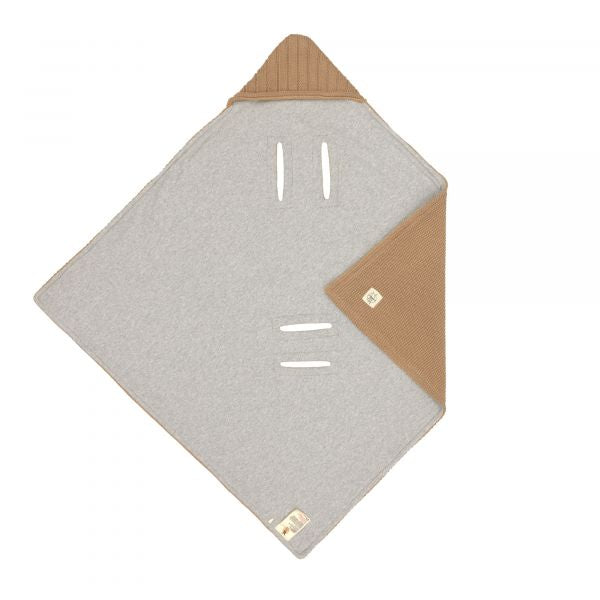 Lassig Knitted Blanket GOTS for Baby Seat, 78 x 78 cm - sand