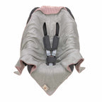 Lassig Knitted Blanket GOTS for Baby Seat, 78 x 78 cm - dusky pink