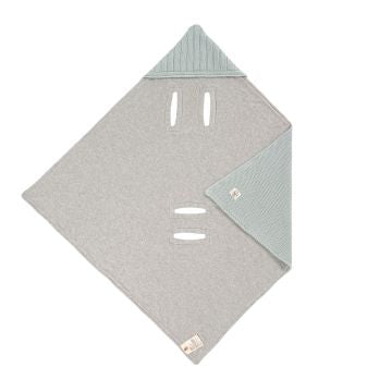 Lassig Knitted Blanket GOTS for Baby Seat, 78 x 78 cm - light mint