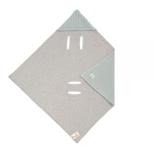 Lassig Knitted Blanket GOTS for Baby Seat, 78 x 78 cm - light mint
