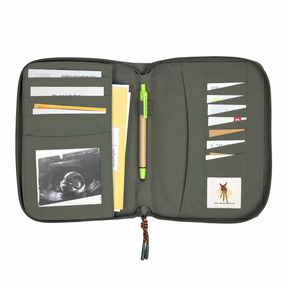 Lassig CAS Document Pouch - Olive